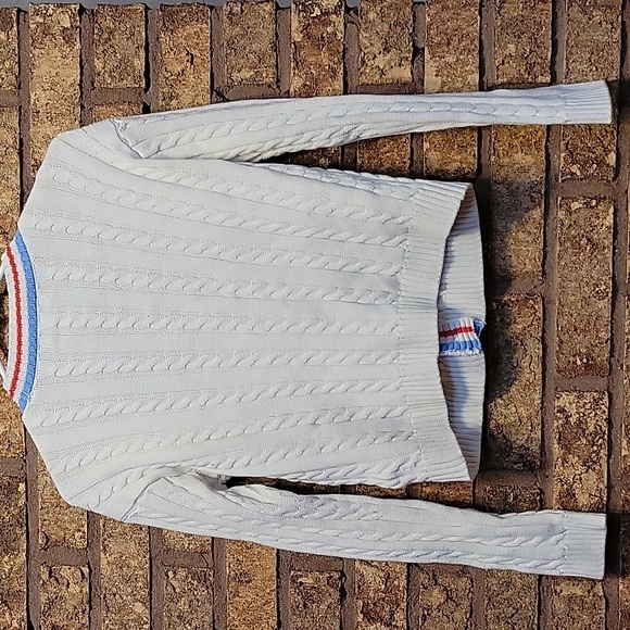 Prince Pickleball Cable Knit Tennis Button Striped Cardigan Sweater XS - Picture 9 of 11